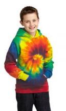 Port & Company Youth Tie-Dye 7.8-ounce, 80/20 Cotton Poly Pullover Hooded Sweatshirt